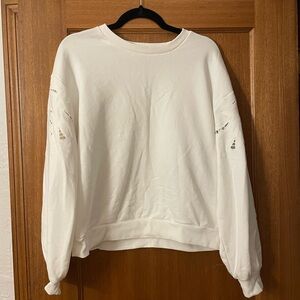 Gap White eyelet Sweatshirt